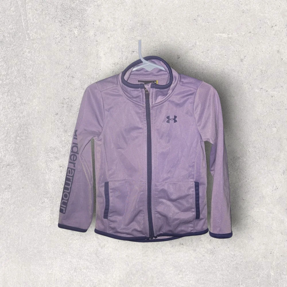 Under Armour Girls'‎ Lavender Full-Zip Jacket with Dark Purple Trim 3T
